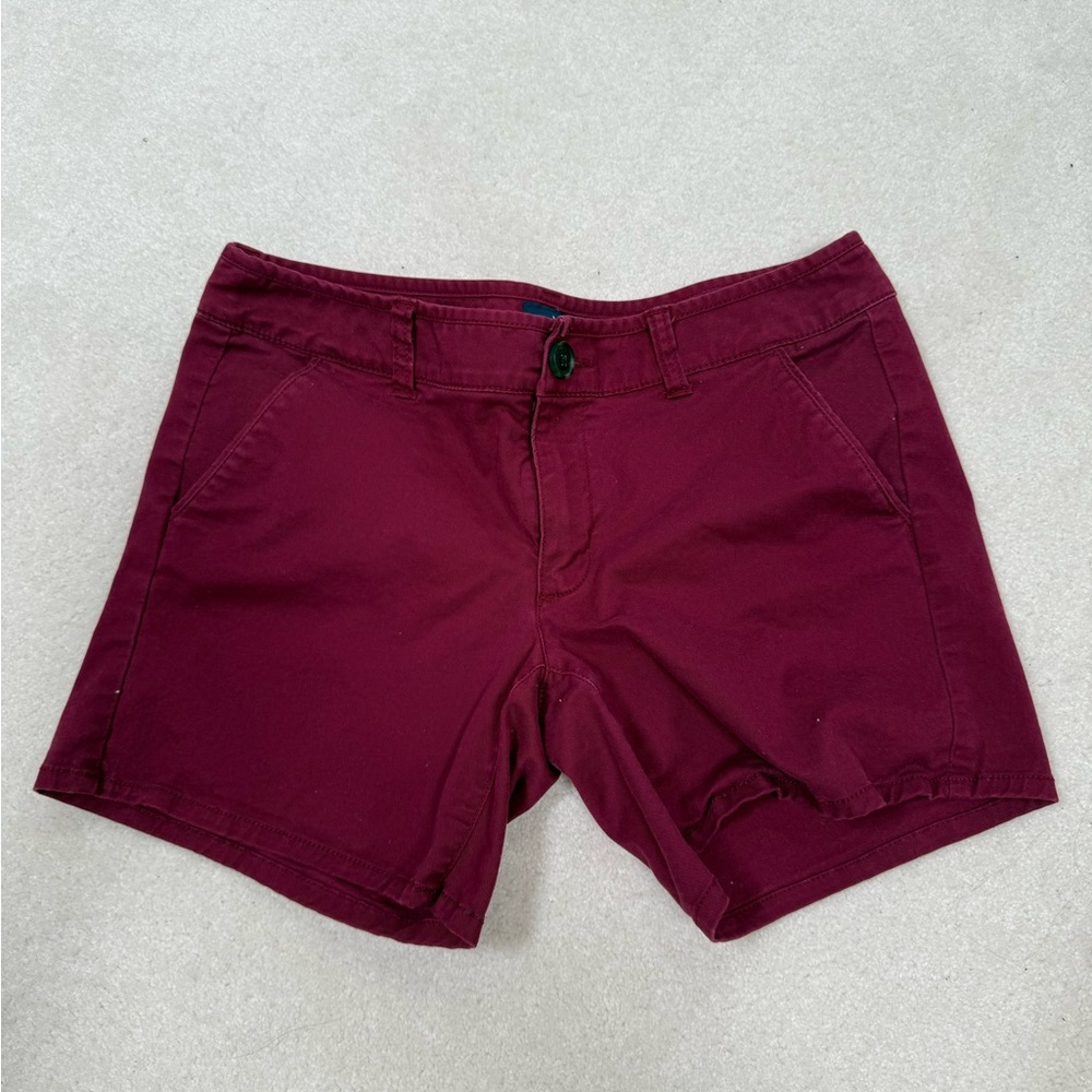 Burgundy Midi Shorts